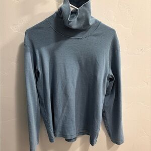 blue turtleneck